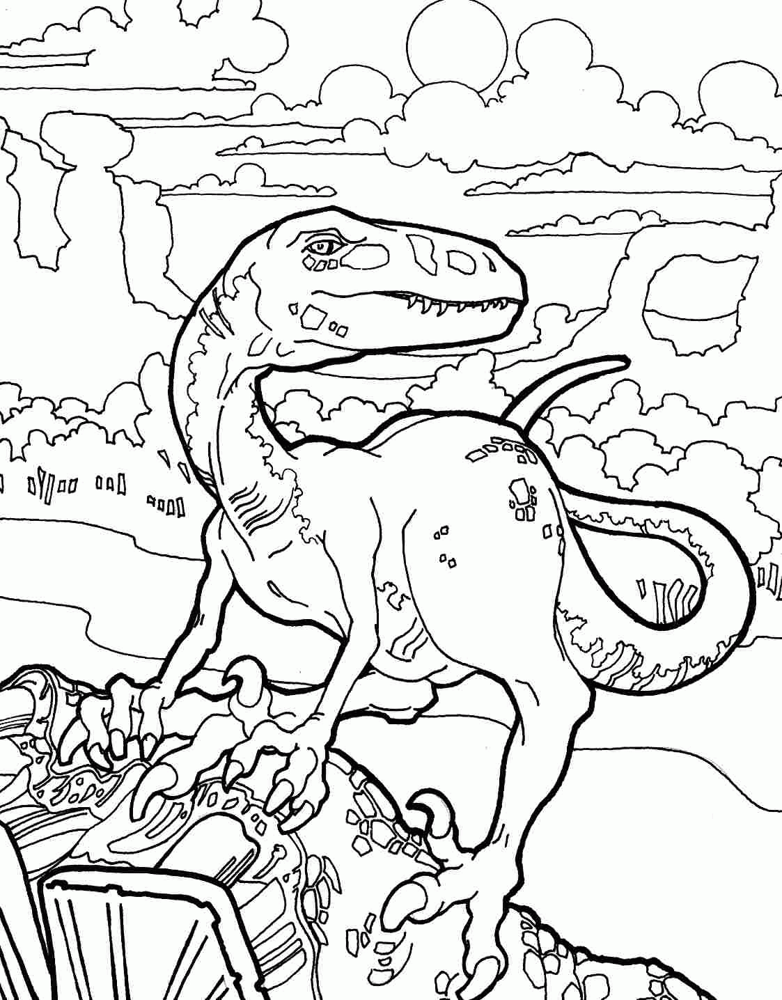 Velociraptor coloring pages