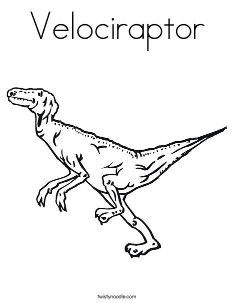 Velociraptor coloring page