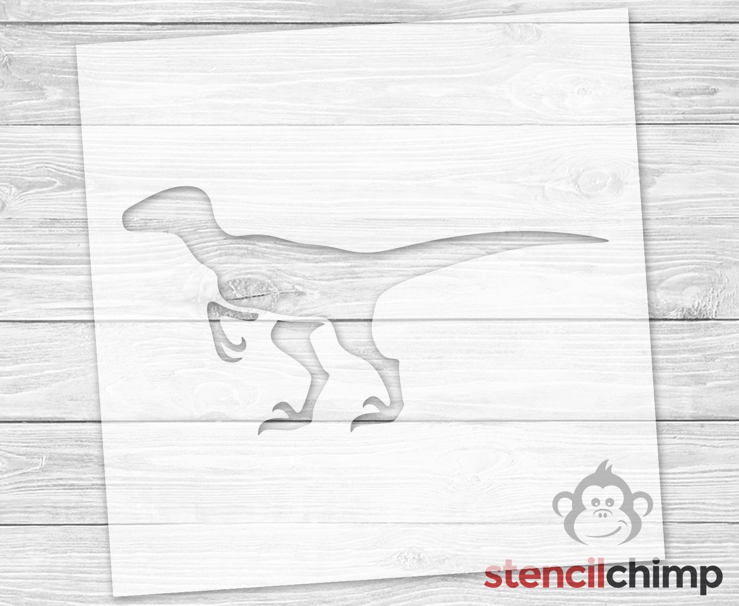 Velociraptor stencil raptor stencil dinosaur stencil dino stencil for kids room jurassic stencil prehistoric stencil for school