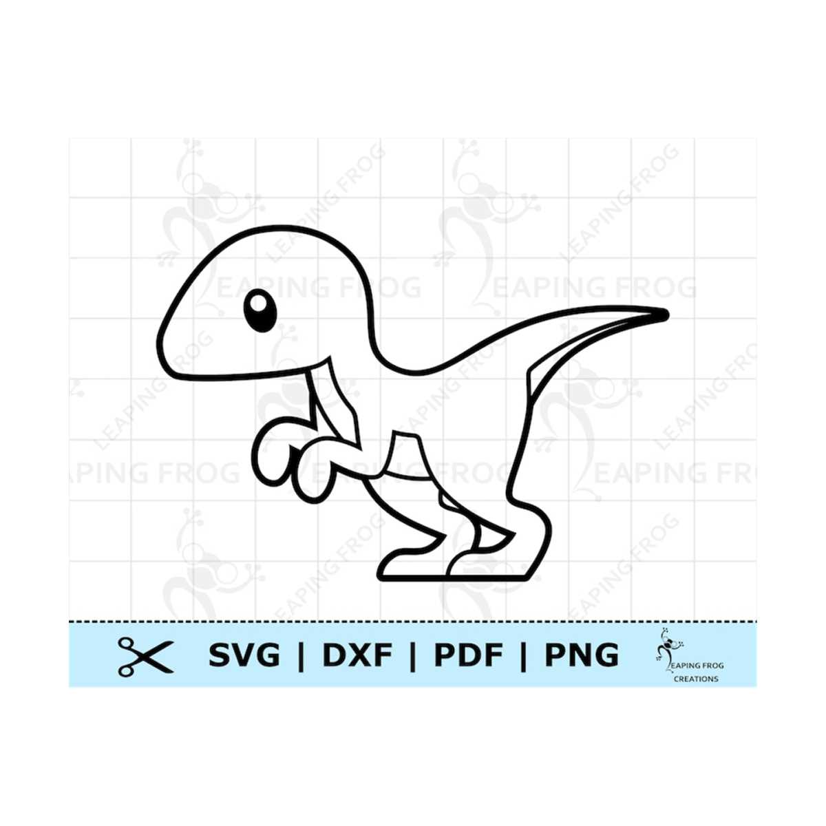 Cute baby dinosaur svg png dxf eps raptor digital download