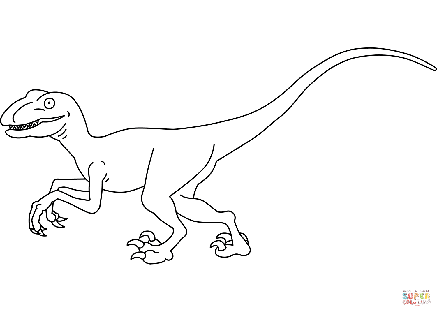 Velociraptor coloring page free printable coloring pages