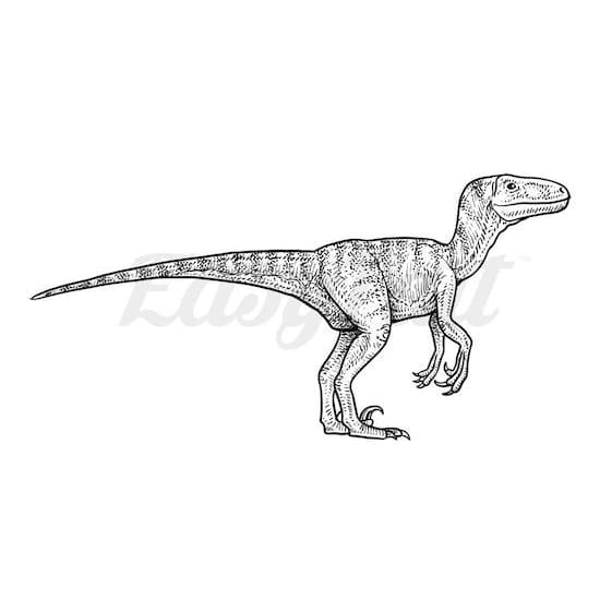 Velociraptor dinosr temporary tattoo â