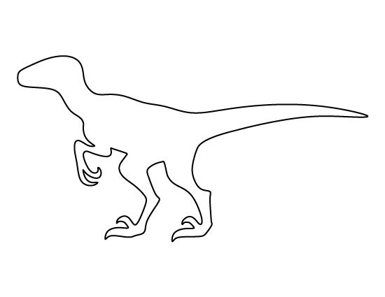 Printable velociraptor template dinosaur outline dinosaur stencil dinosaur template