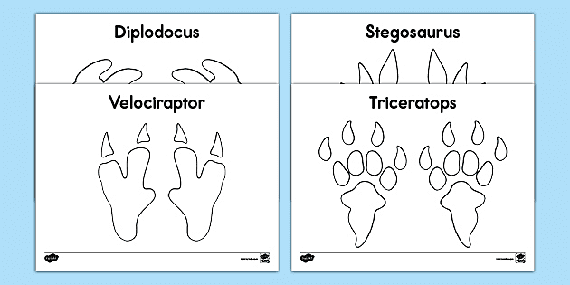 Dinosaur footprint template dinovember usa