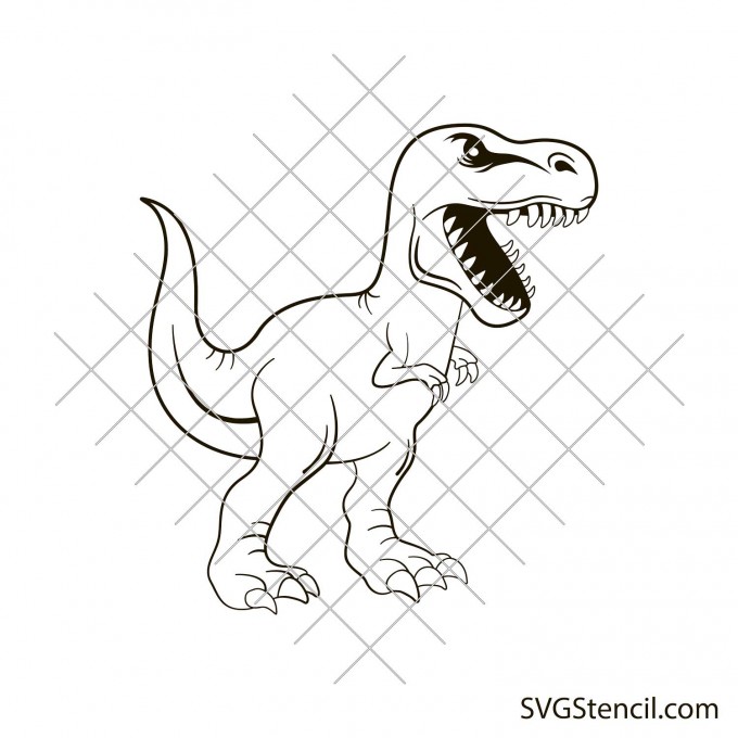 Raptor dinosaur svg roaring dinosaur svg good dino svg