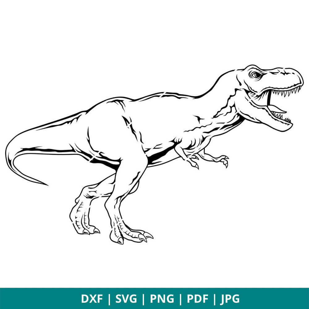 Tyrannosaurus rex dxf jpg pdf png svg dinosaur t