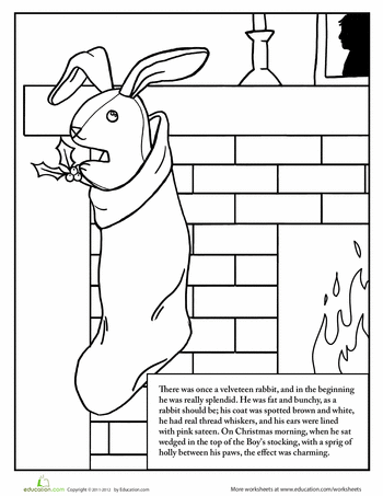 The velveteen rabbit part worksheet education velveteen rabbit rabbit colors rabbit