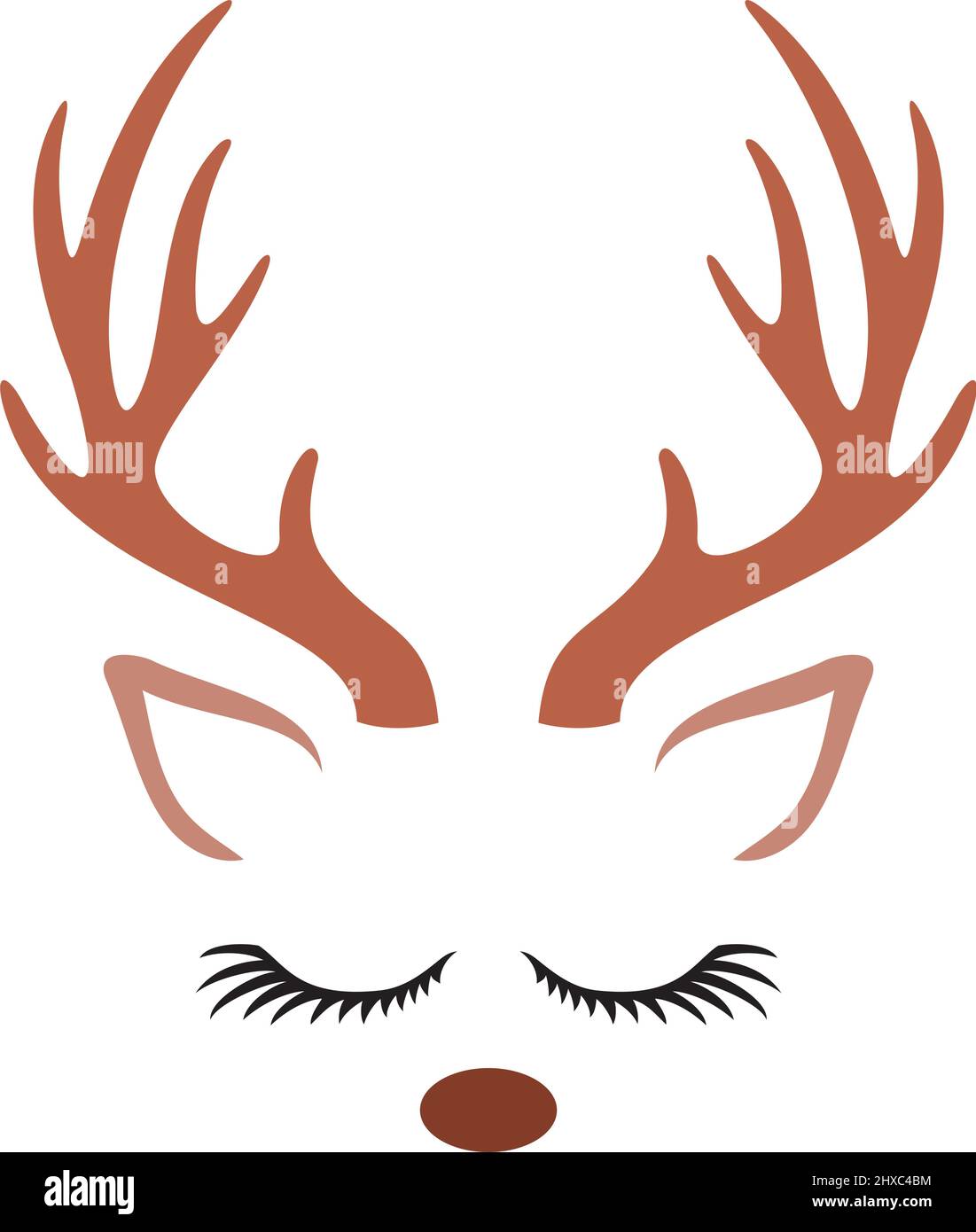 Cute deer color vector illustration stock vector image art