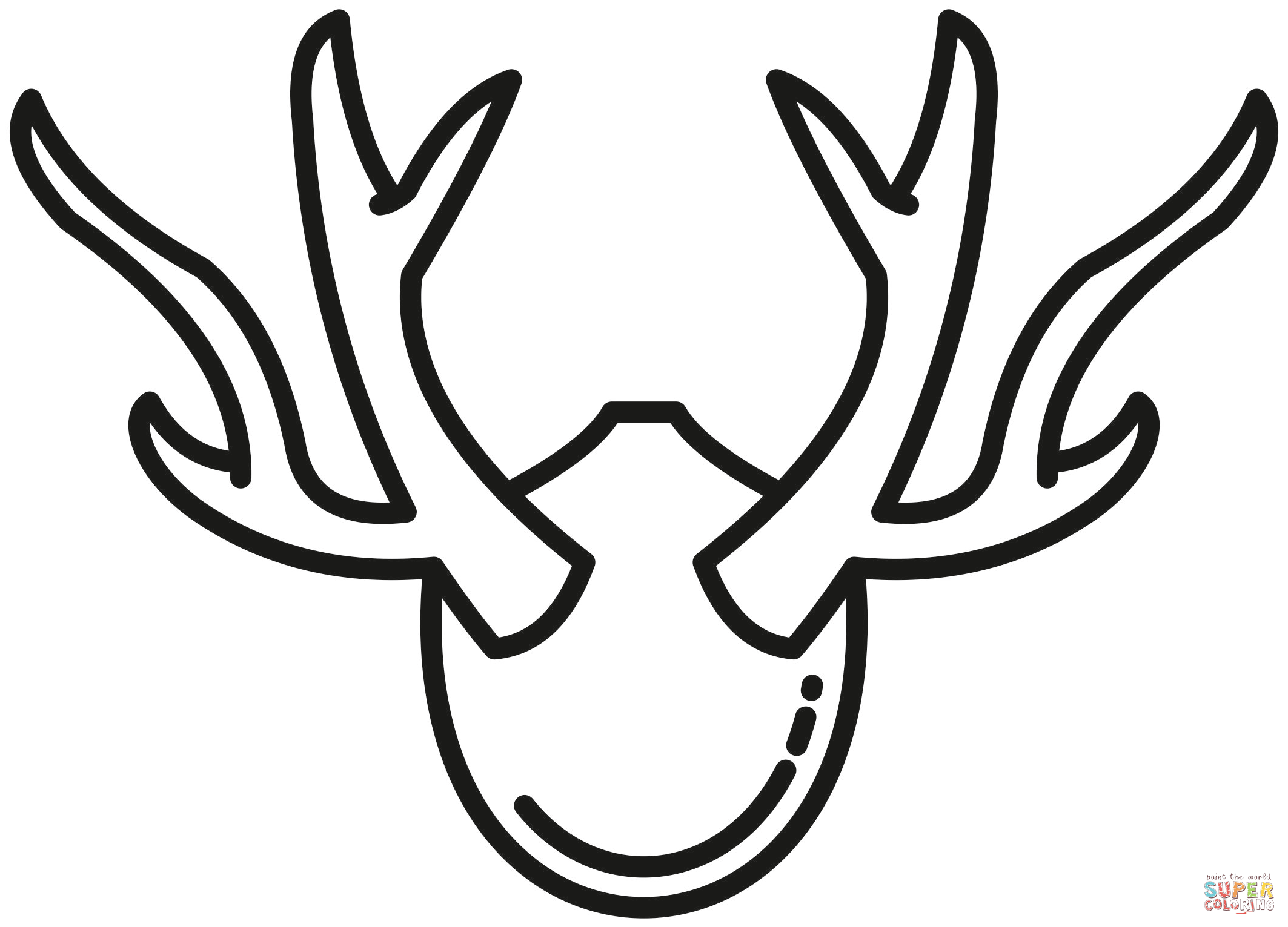 Deer antlers coloring page free printable coloring pages