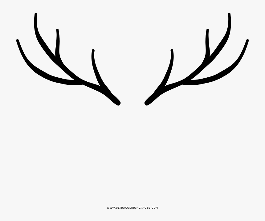 Deer horns coloring page