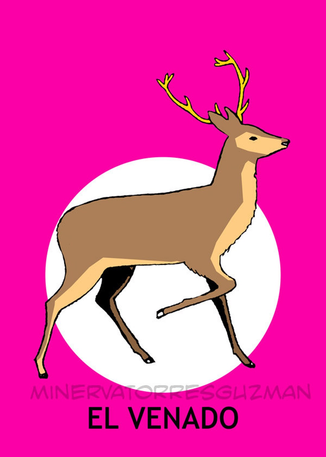 El venado loteria mexican pop art print