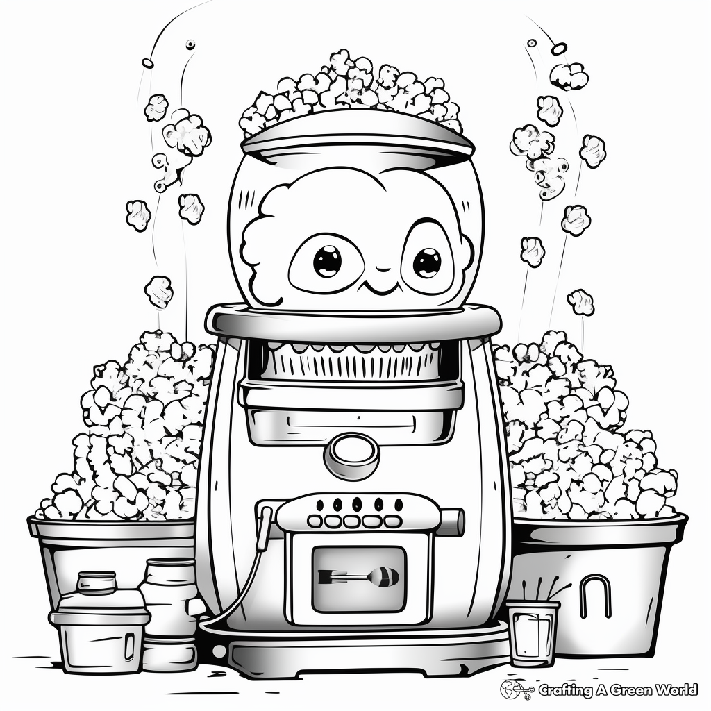 Popcorn coloring pages