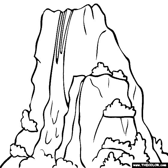 Angel falls venezuela waterfall coloring page coloring pages angel falls venezuela fallen angel