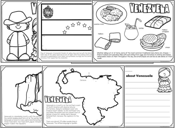 Free venezuela coloring pages for kids to read color and learn for kids