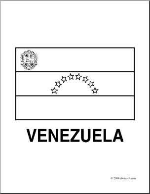 Clip art flags venezuela coloring page i