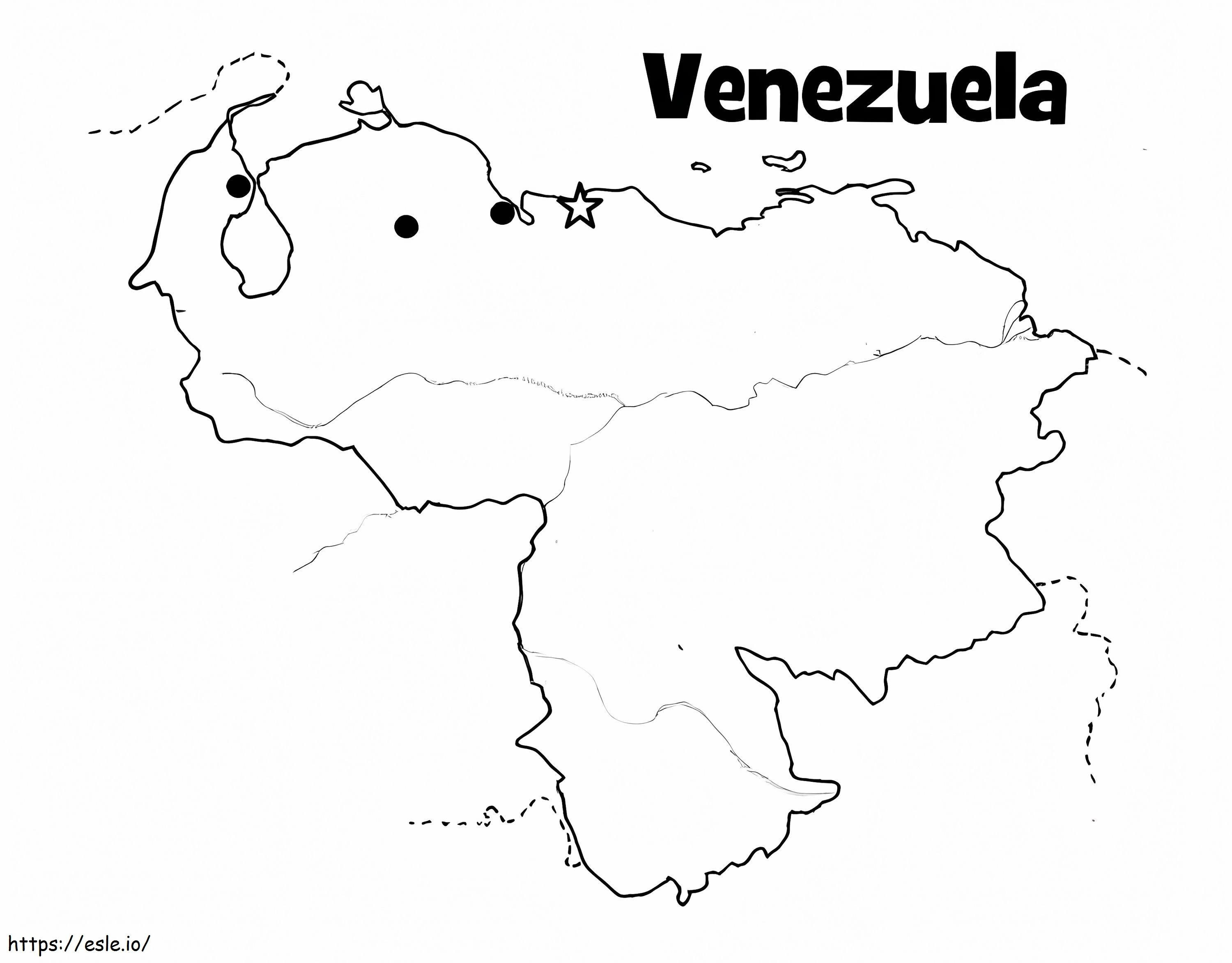 Venezuela map coloring page