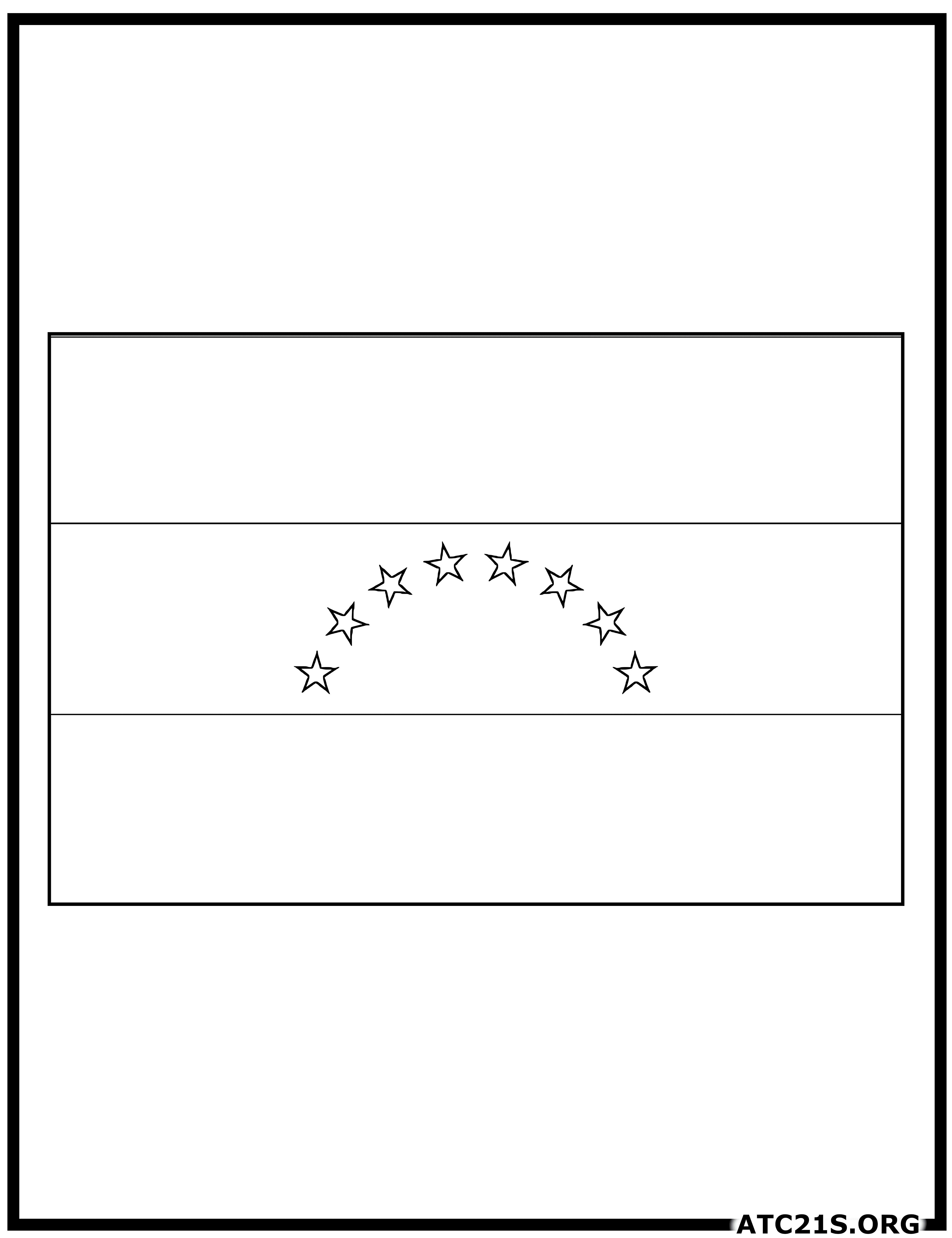 Venezuela flag coloring page