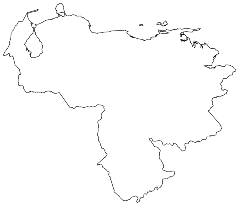 Outline map of venezuela coloring page free printable coloring pages