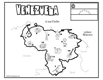 Explore venezuela a country coloring activity by mommymaestra tpt