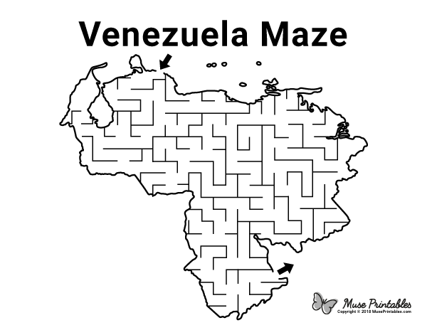 Free printable venezuela maze