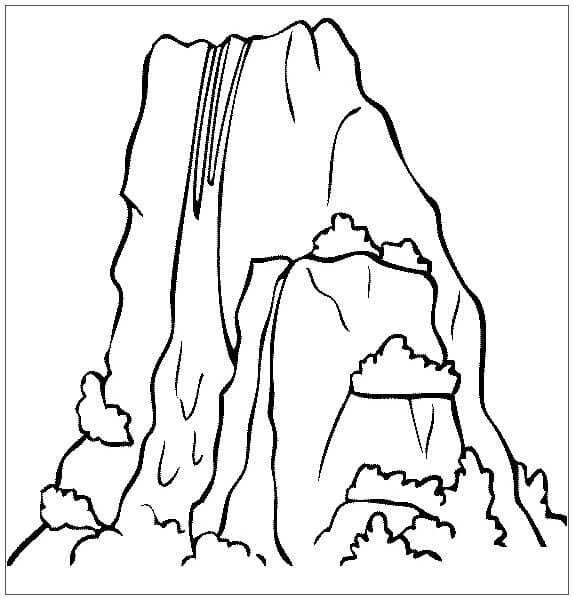 Angel falls in venezuela coloring page