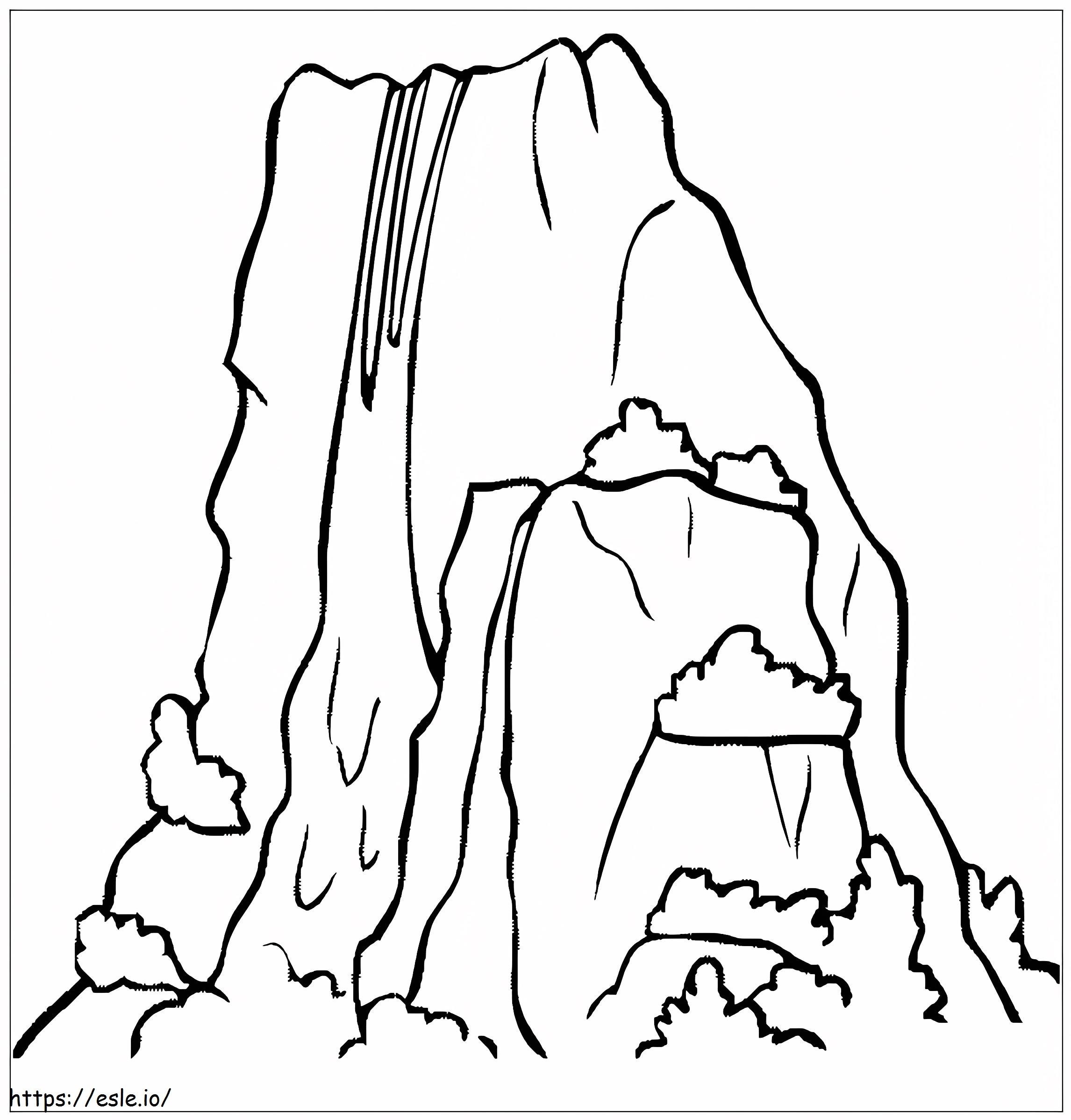 Venezuela angel falls coloring page