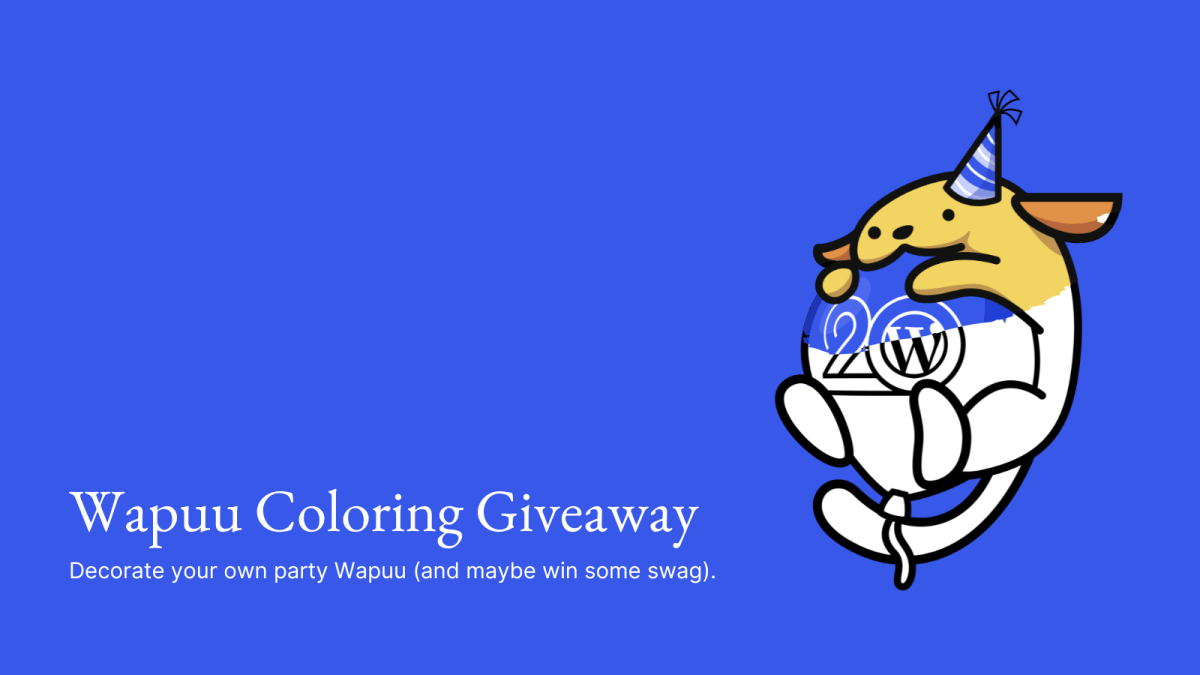 Wapuu coloring giveaway style your own party wapuu â