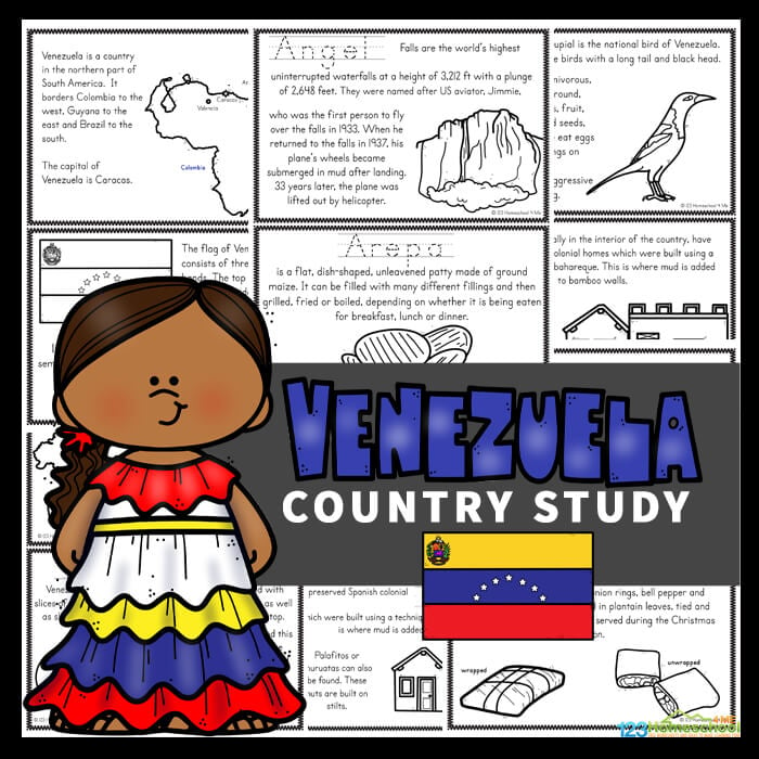 Venezuela for kids printable mini book