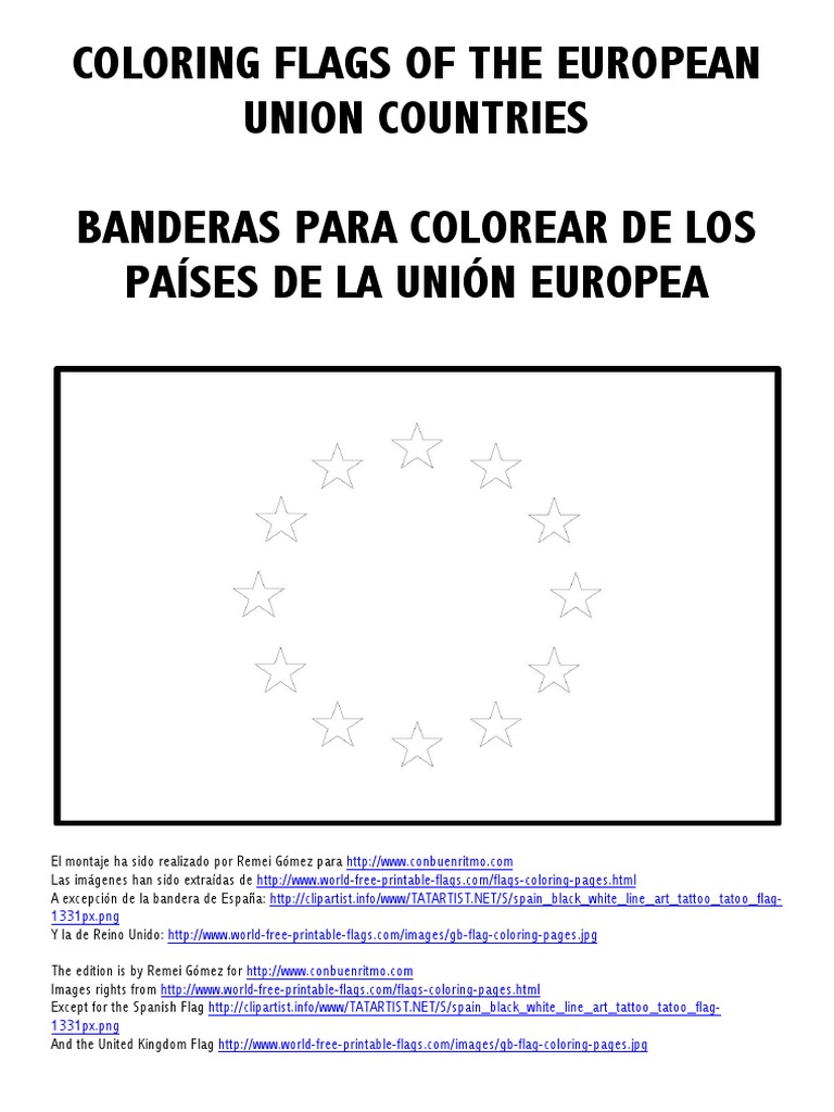 Coloring flags of the european union countries pdf