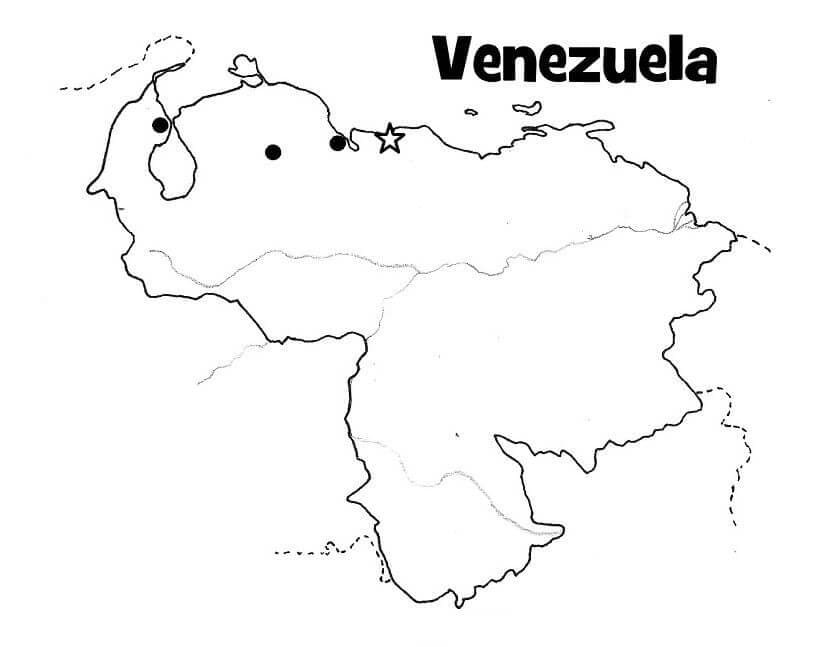 Venezuela flag coloring page