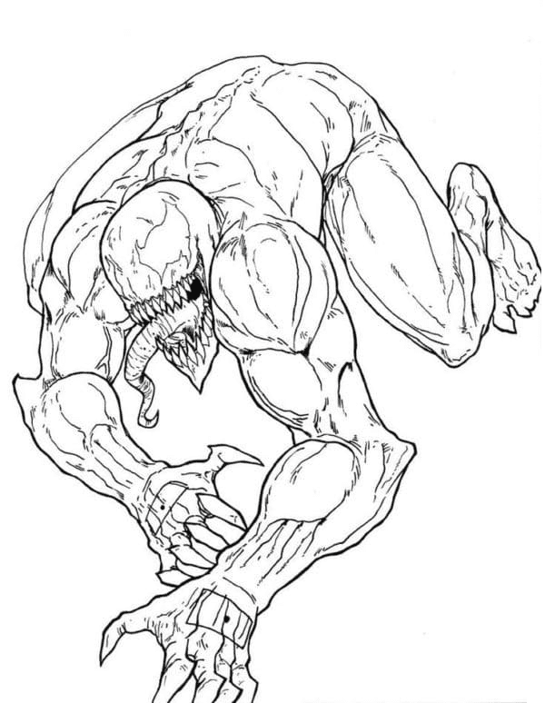 Venom coloring pages printable for free download