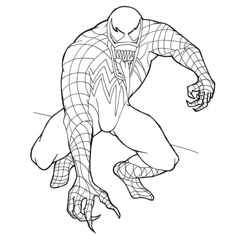 Venom coloring pages printable for free download