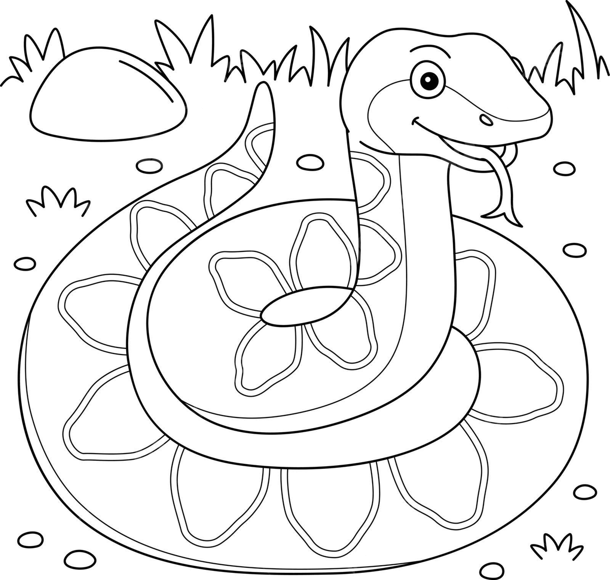 Viper animal coloring page for kids outline wildlife poison vector animal drawing ring drawing kid drawing png and vector with transparent background for free download