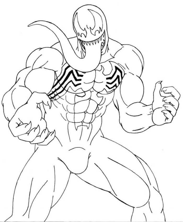 Venom coloring pages printable pdf