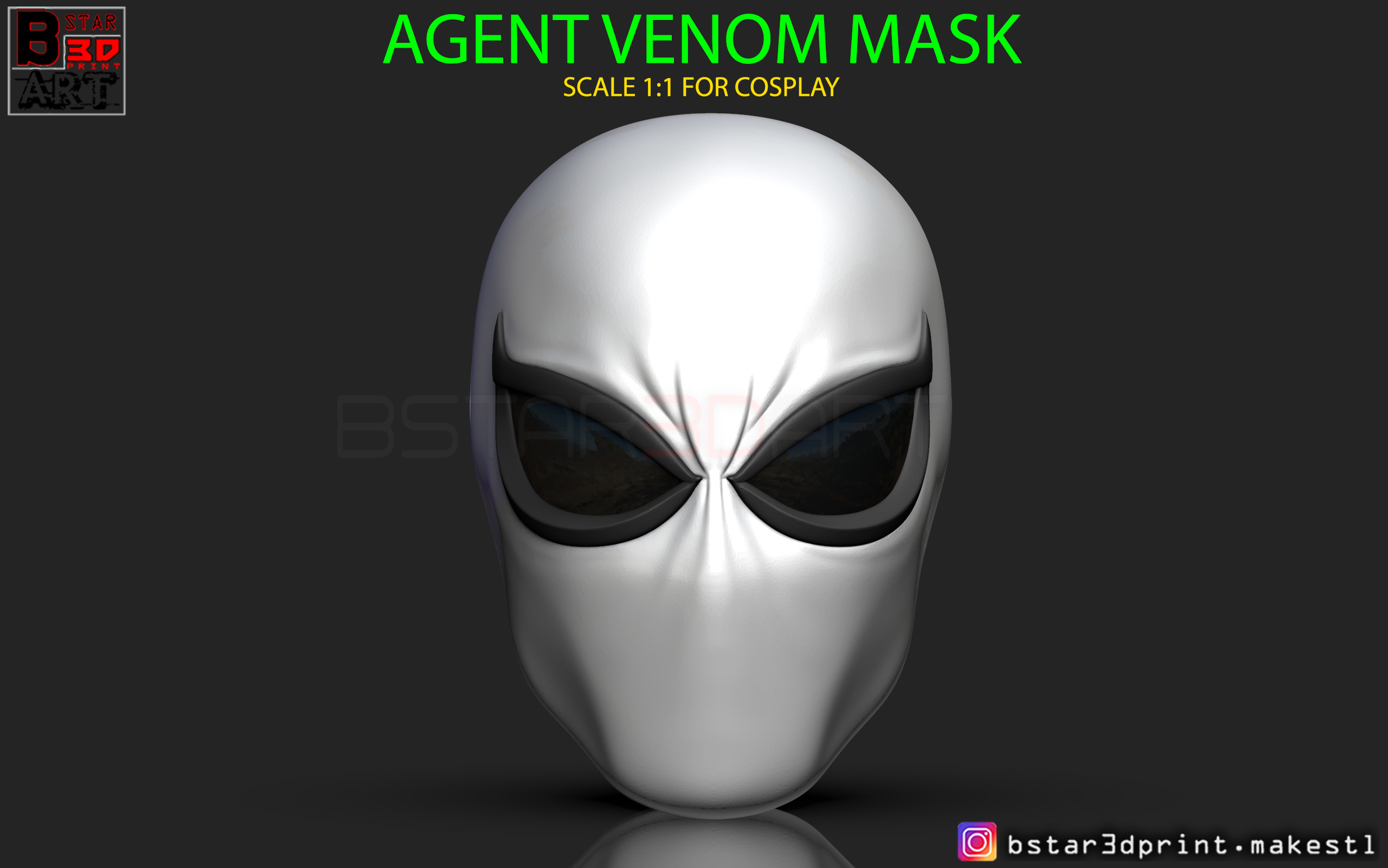 Stl file the agent venom mask