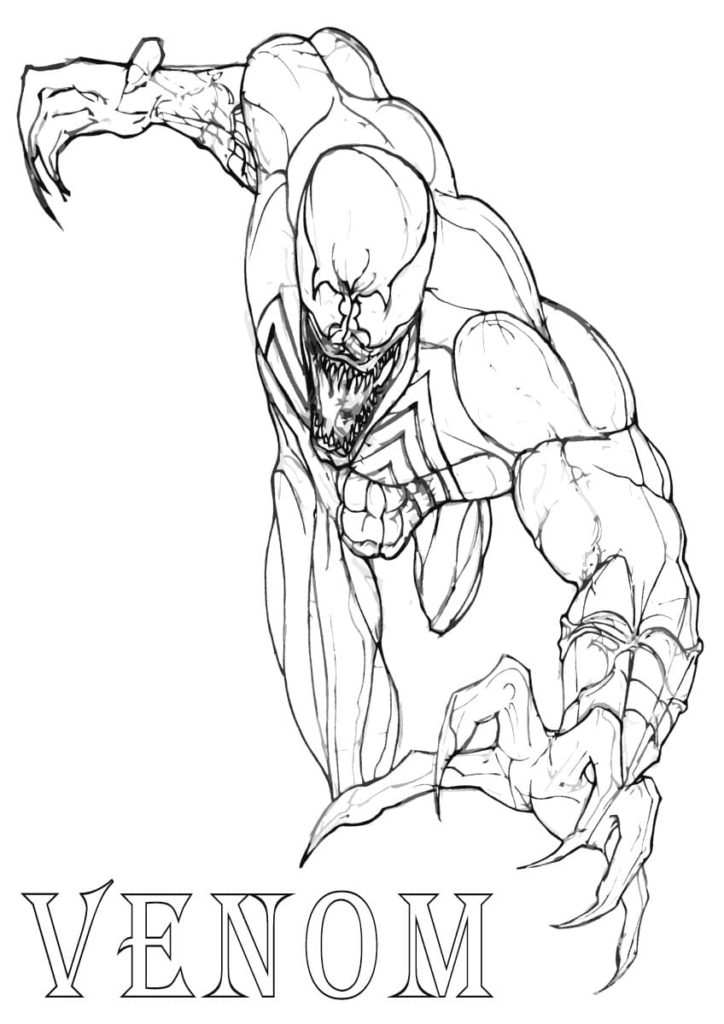 Venom coloring pages printable coloring pages for boys