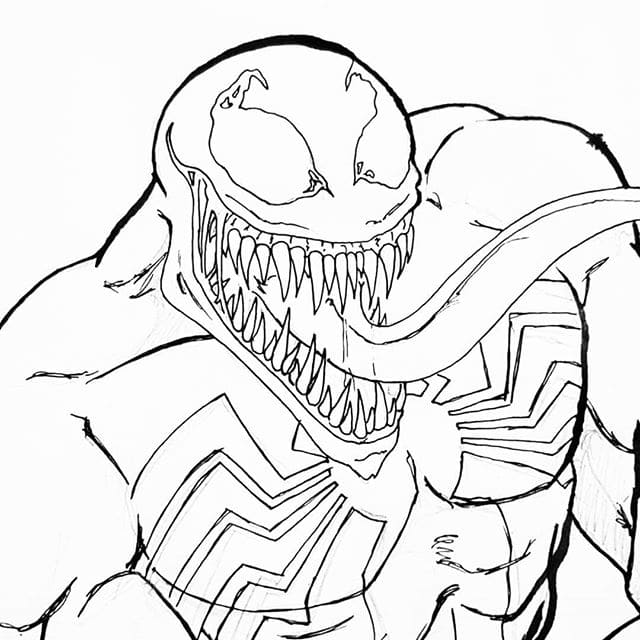 Venom coloring pages coloring pages free printable