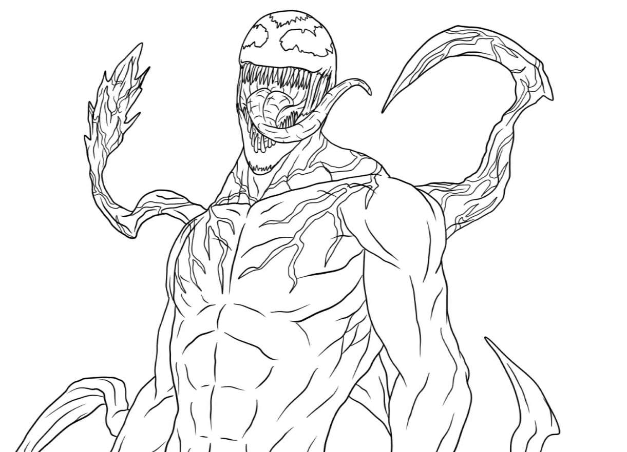 Coloring pages of venom