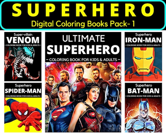 In popular marvel superhero coloring books pack avengers coloring party favors activity for kids adults printable coloring pages pdf