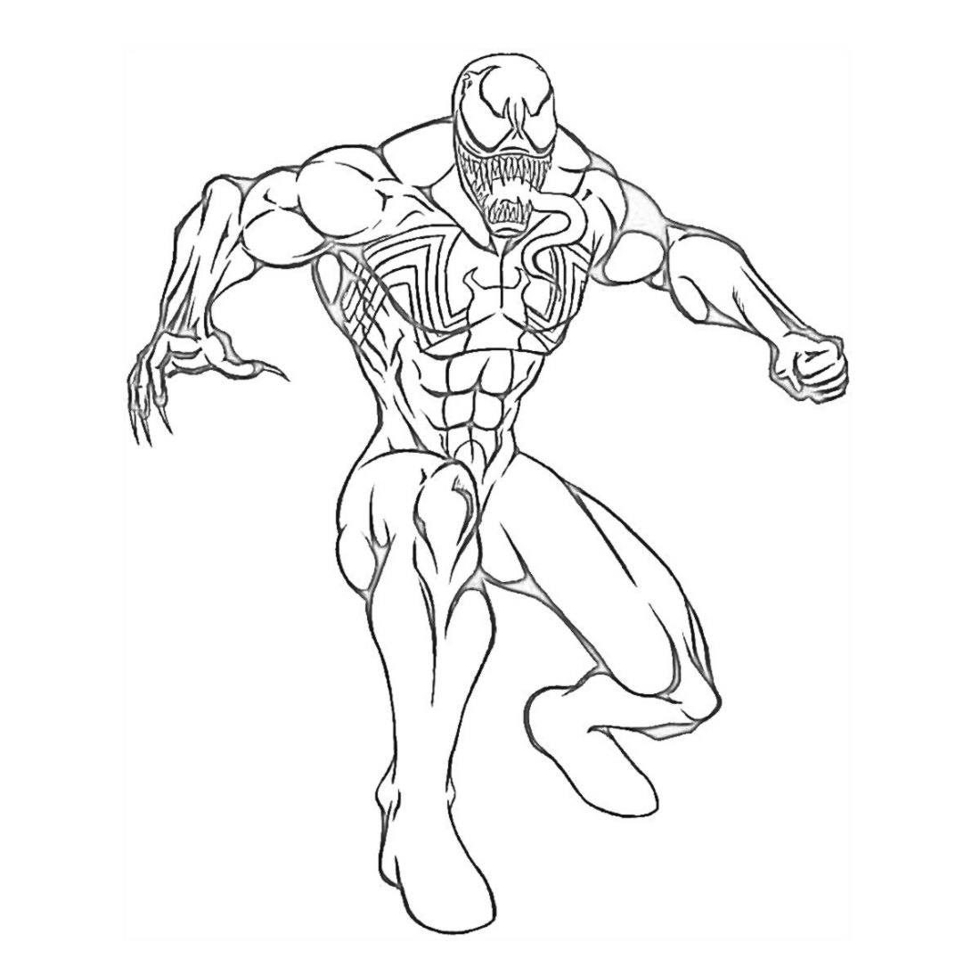 Venom carnage coloring page