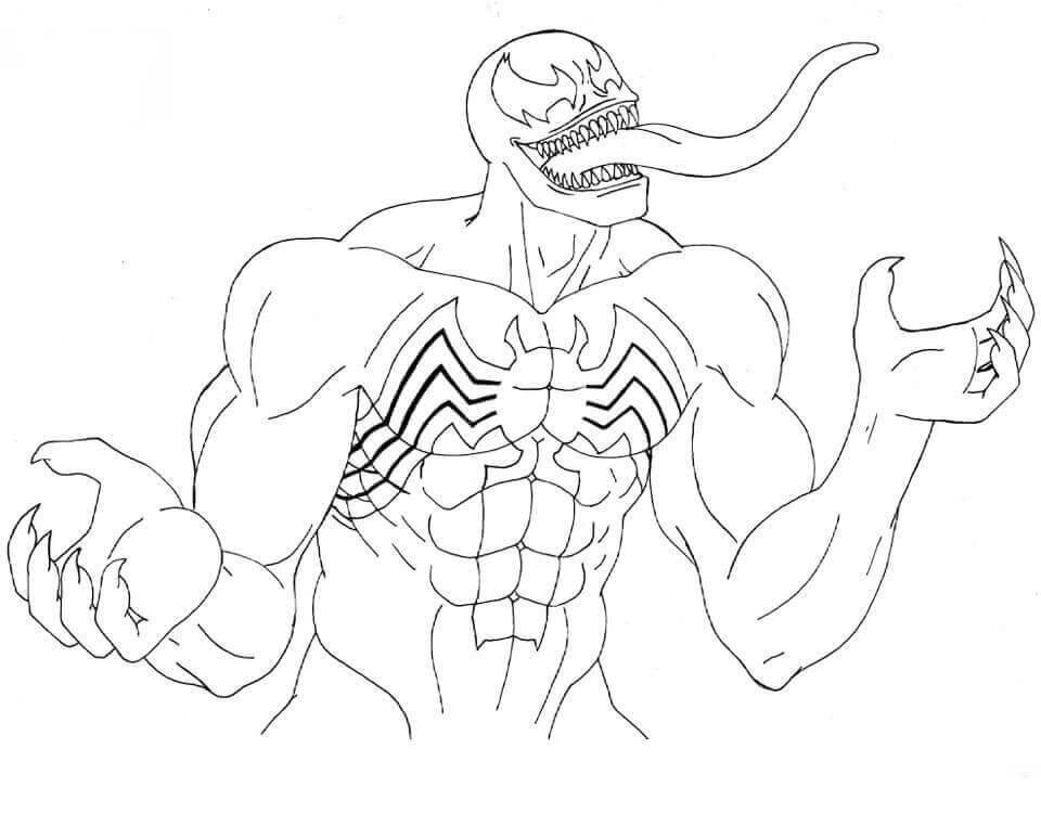 Venom coloring pages printable for free download