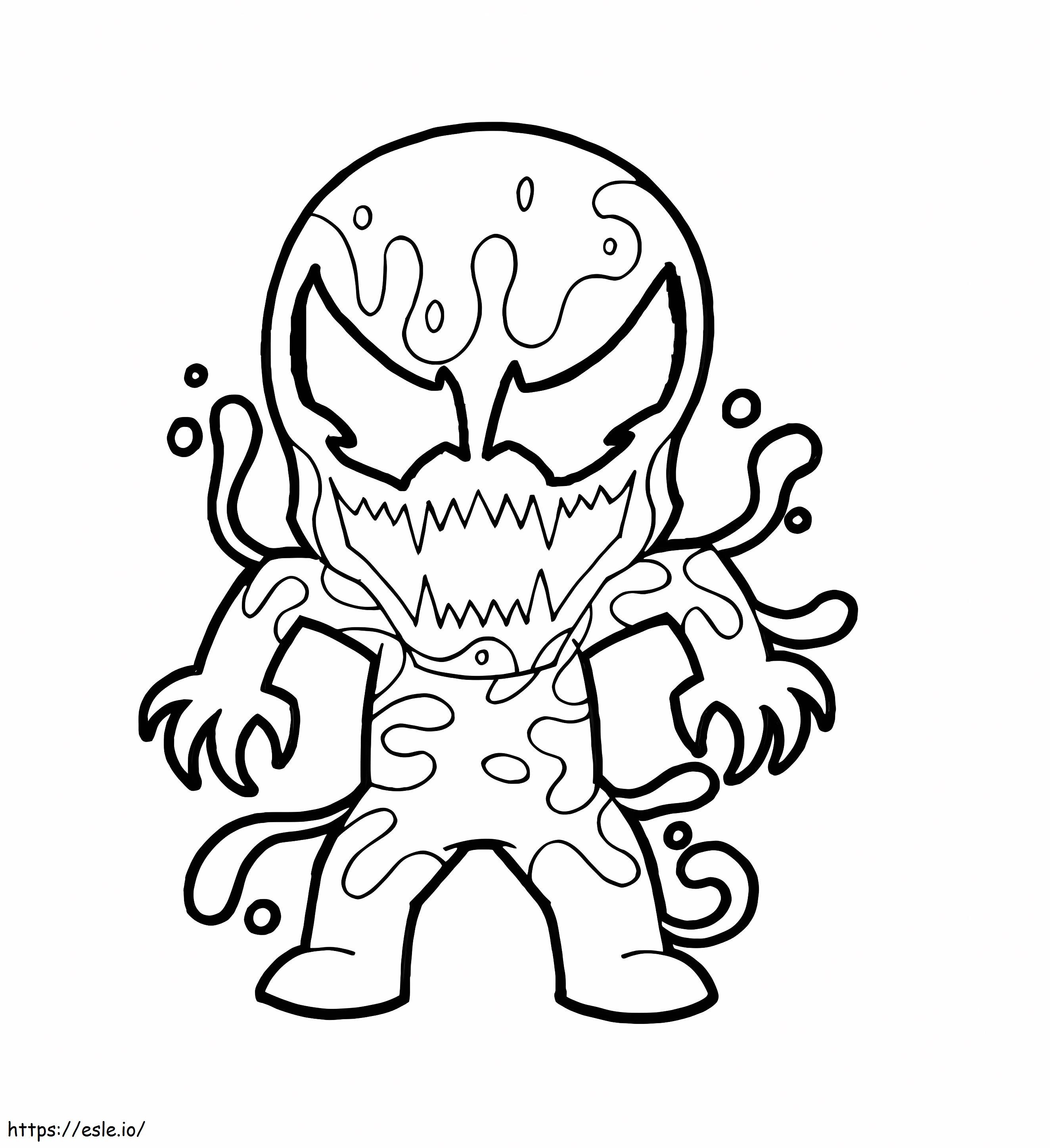 Chibi venom coloring page