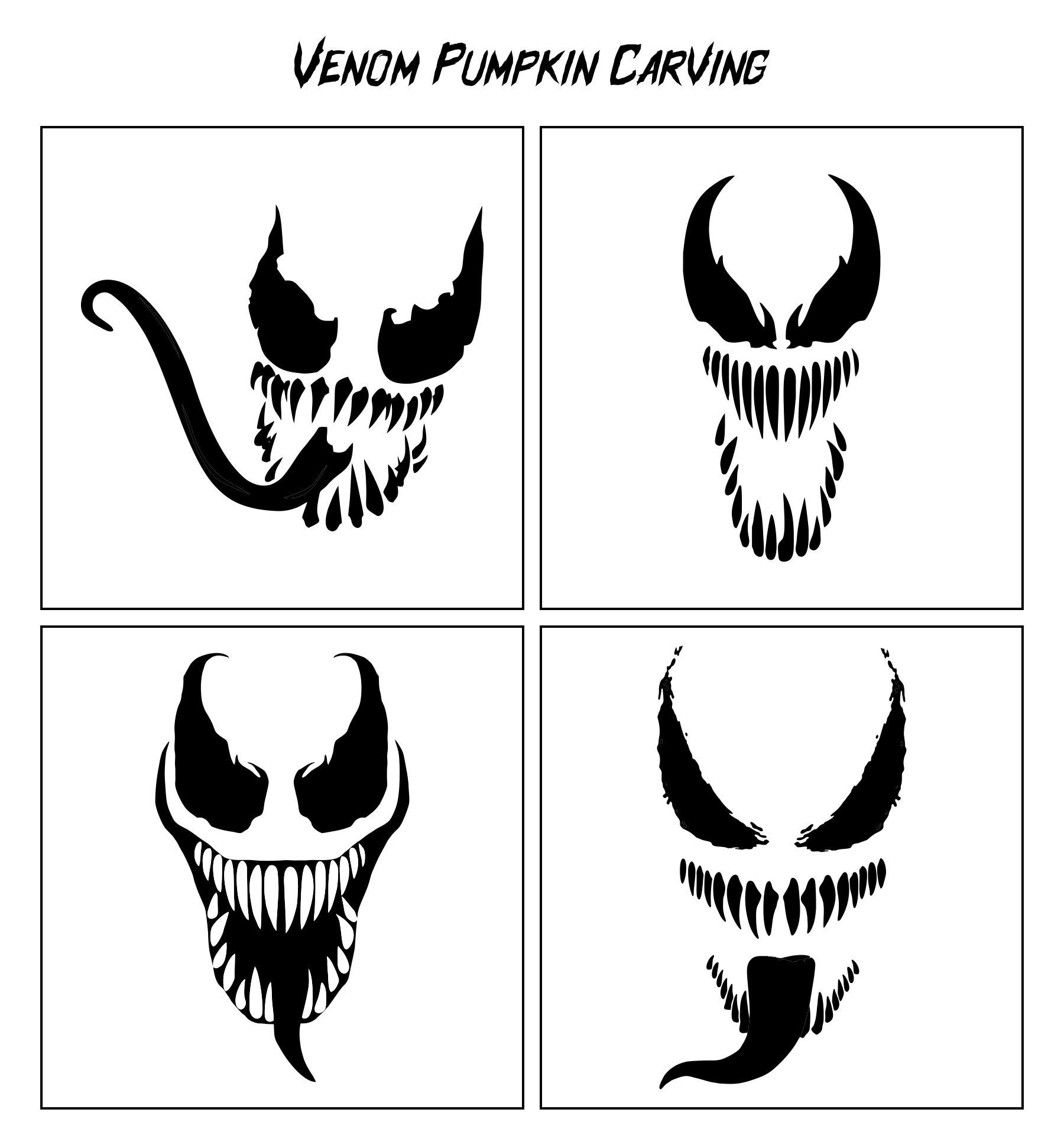 Venom pumpkin carving stencils printable patterns pumpkin stencil halloween pumpkin stencils printable pumpkin stencils