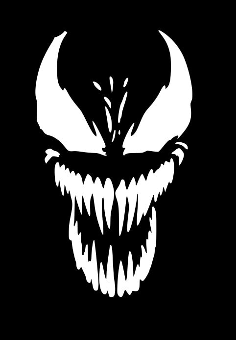 Venom face svg for craft machines cricut cameo silhouette