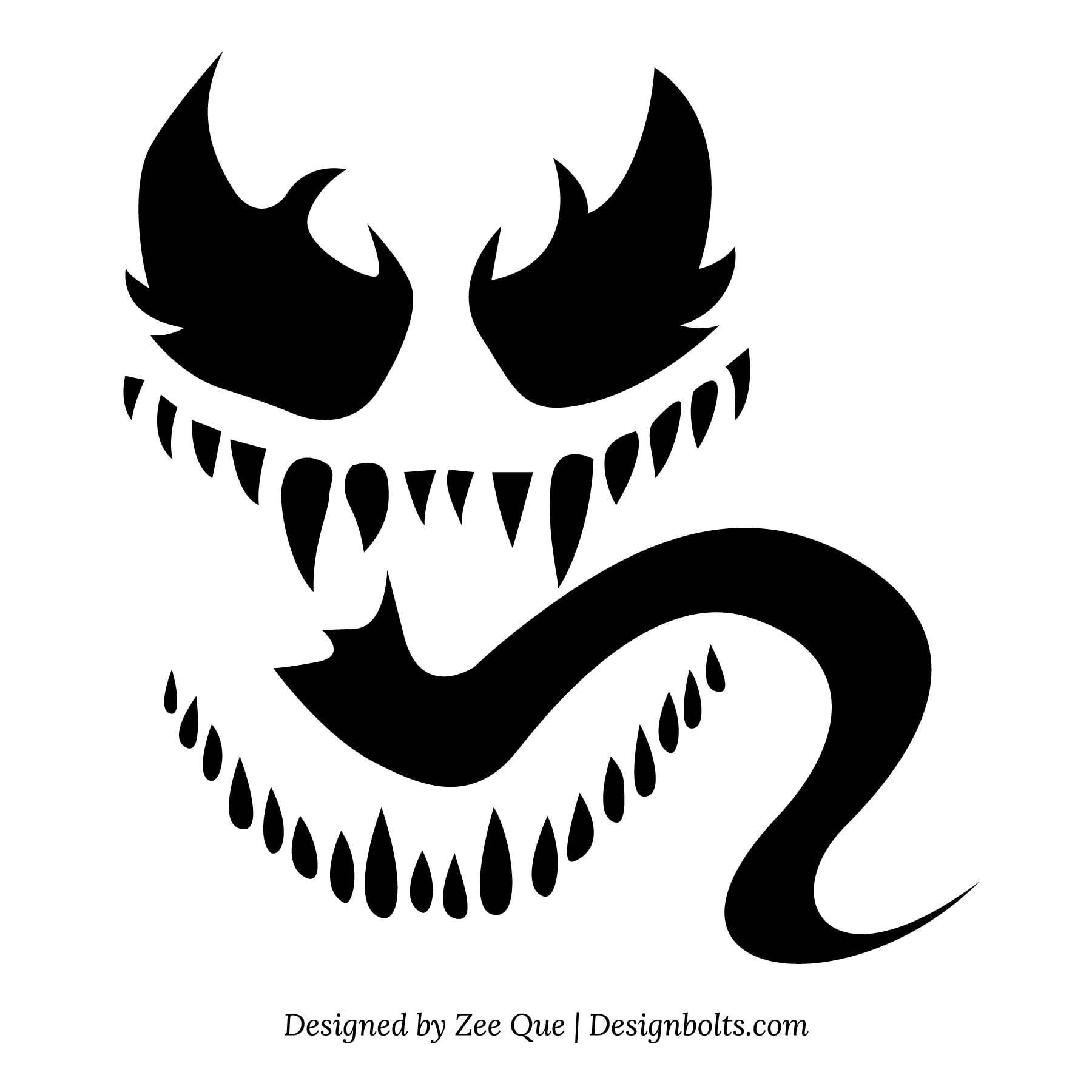 Marvel venom pumpkin stencil