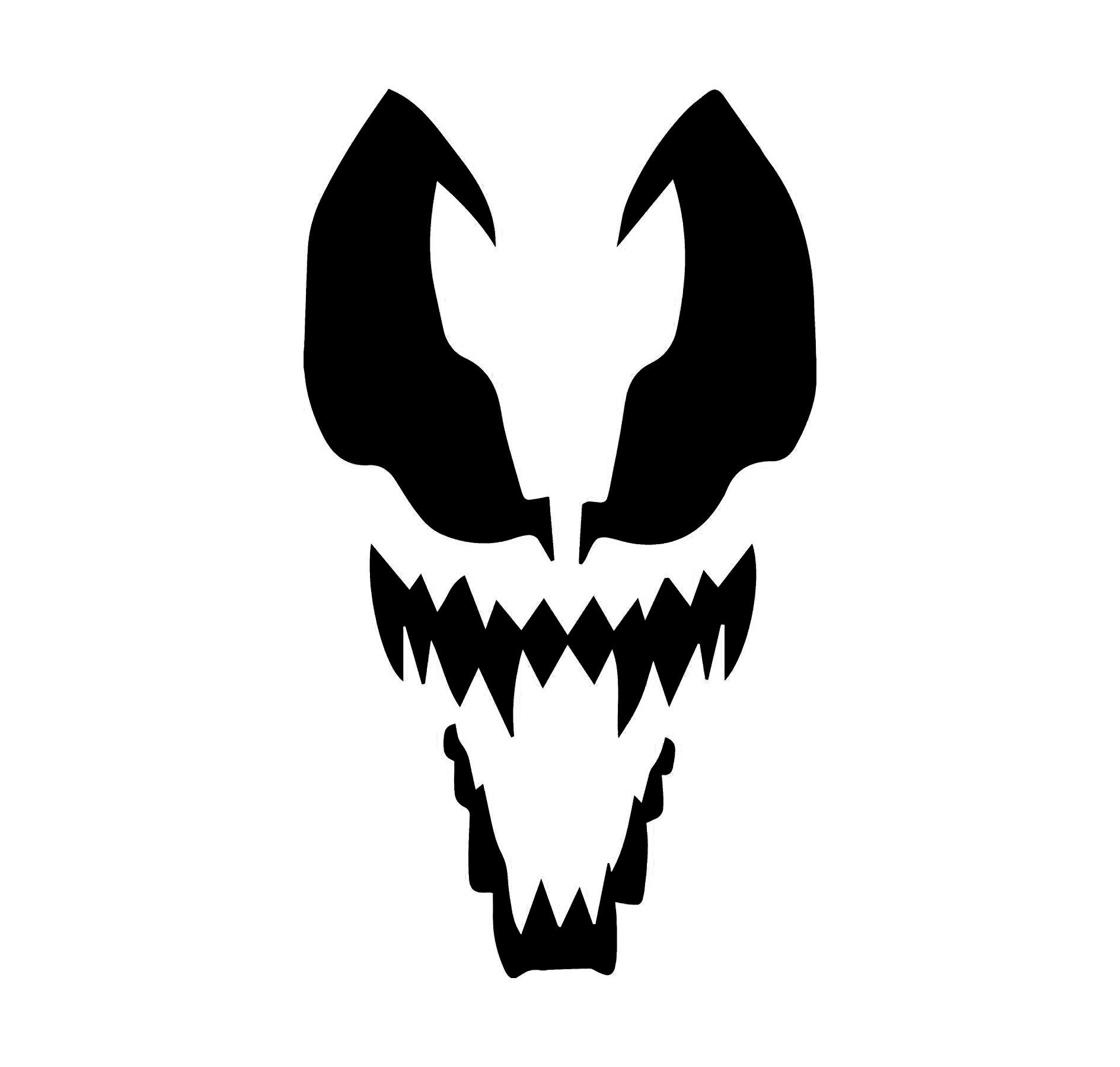 Marvel venom pumpkin stencil