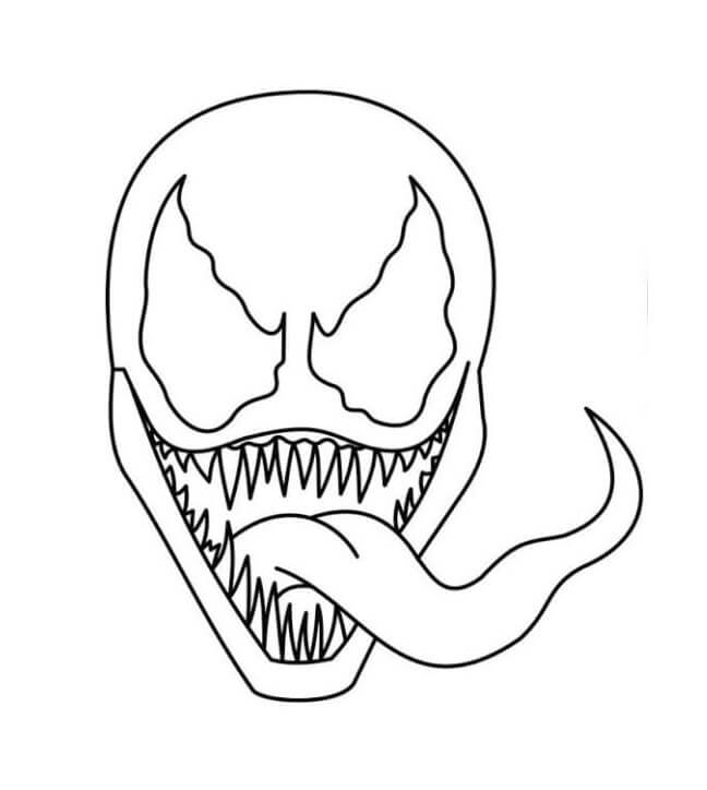 Venoms face coloring page