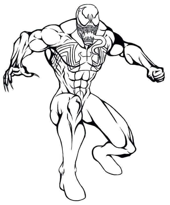 Venom coloring pages printable pdf