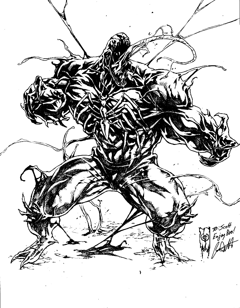 Venom coloring pages by profoundrounds on