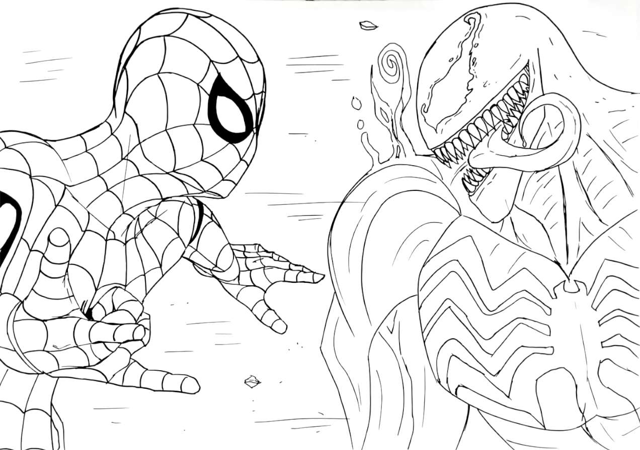 Coloring pages spider